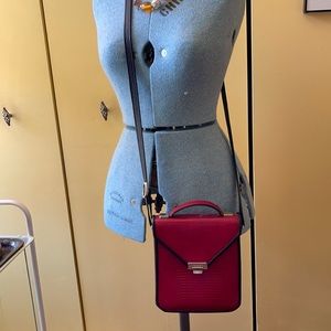 Croc embossed hand made leather bag